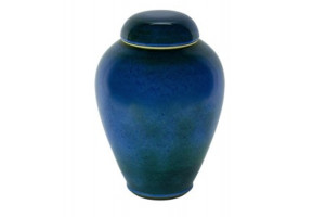 Bay Blue Ceramic Urn